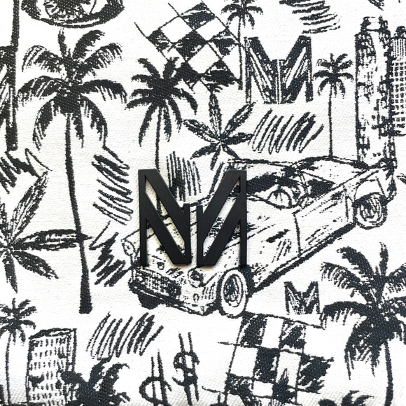 MARCELL VON BERLIN Black Cream "Los Angeles At Night" Wristlet Clutch Bag NWT - Picture 4 of 11